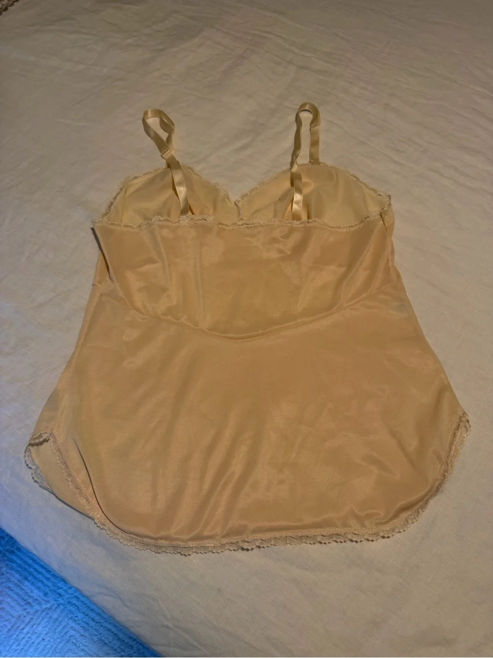 Vintage Nancy King Cream Satin Cami - Picture 5 of 5